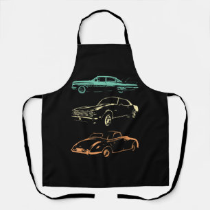 Vintage Cars - 80 en 90 grafische Retro Schort