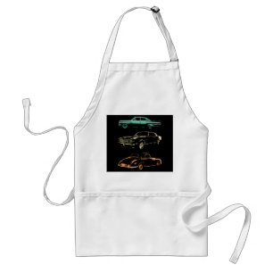 Vintage Cars - 80 en 90 grafische Retro Standaard Schort