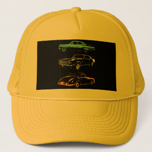 Vintage Cars - 80 en 90 grafische Retro Trucker Pet