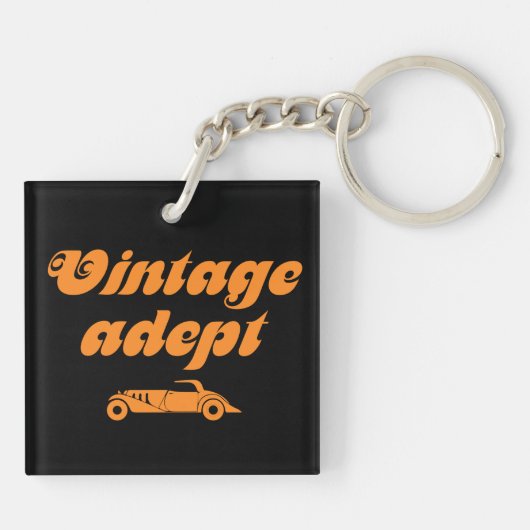 Vintage cars adept sleutelhanger (Achterkant)