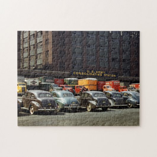 Vintage Cars and Trucks 1940s Chicago Moeilijk Legpuzzel (Horizontaal)