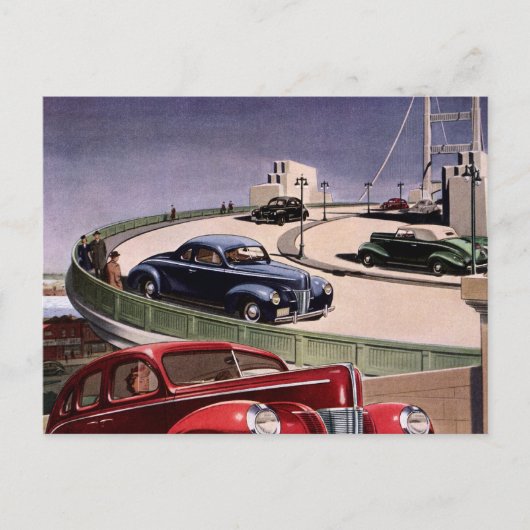 Vintage Cars Briefkaart (Voorkant)