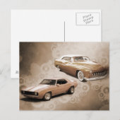 Vintage Cars briefkaarten (Voorkant / Achterkant)