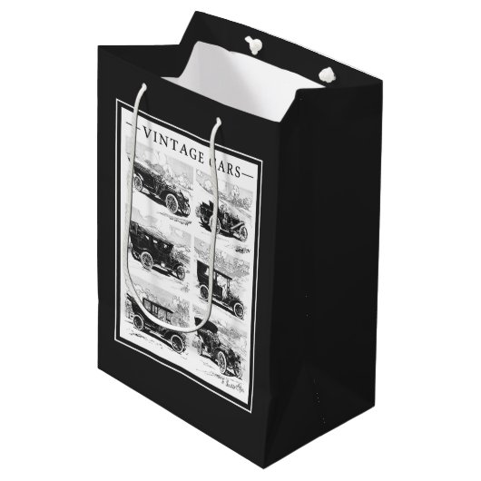 Vintage Cars-cadeazakjes Medium Cadeauzakje (Voorkant Gekanteld)