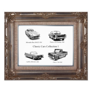 Vintage Cars Collectie 1 Foto Afdruk