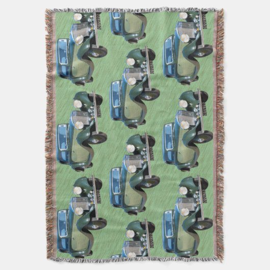 Vintage Cars Deken (Voorkant Verticaal)