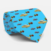 Vintage Cars en Fuzzy Dice Novelty Stropdas (Opgerold)