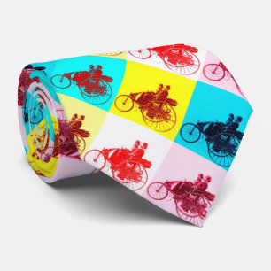 VINTAGE CARS GATHERERING POP ART Colorful Stropdas