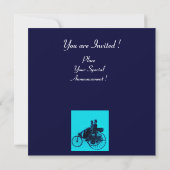 ViNTAGE CARS GATHERING blue turquase Kaart (Achterkant)