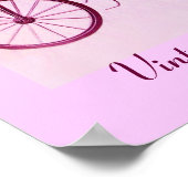 Vintage Cars Gathering, paars roze wit Poster (Hoek)