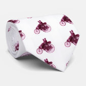 Vintage Cars Gathering, paars violet wit Stropdas (Opgerold)