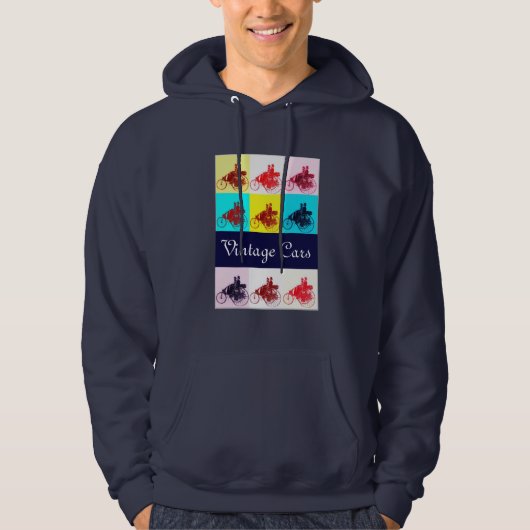 Vintage Cars Gathering Pop Art Hoodie (Voorkant)