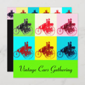 ViNTAGE CARS GATHERING POP ART Kaart (Voorkant / Achterkant)