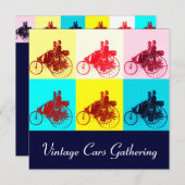 ViNTAGE CARS GATHERING POP ART Kaart (Voorkant / Achterkant)