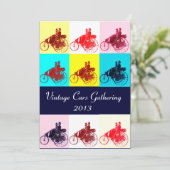 ViNTAGE CARS GATHERING POP ART Kaart (Staand voorkant)
