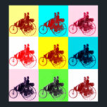 ViNTAGE CARS GATHERING POP ART Poster<br><div class="desc">Elegant,  kleurrijk en artistiek ontwerp voor de automobielindustrie,  opnieuw ontwikkeld van de klassieke  Benz-auto met drie wielen,  1886.Kleurenpalet :geel,  groen,  bruin,  aqua blauw,  rood,  paars,  roze,  zwart,  wit.</div>