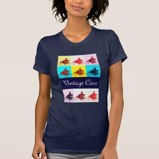 Vintage Cars Gathering Pop Art T-shirt (Voorkant)