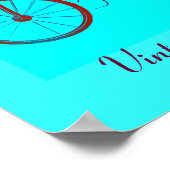 Vintage Cars Gathering, red blue urquase Poster (Hoek)