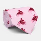 Vintage Cars Gathering, rood roze Stropdas (Opgerold)