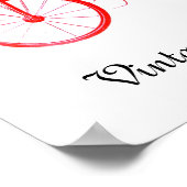 Vintage Cars Gathering, wit rood Poster (Hoek)