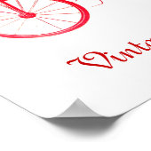 Vintage Cars Gathering, wit rood Poster (Hoek)