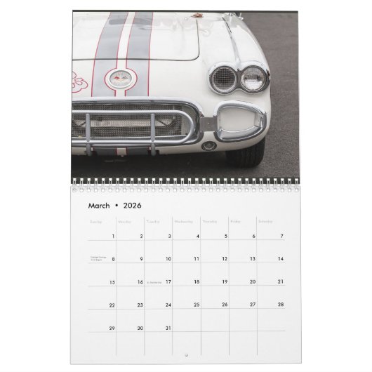 Vintage Cars Kalender (Mar 2026)