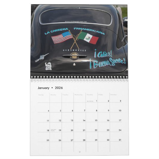 Vintage Cars Kalender (Jan 2026)