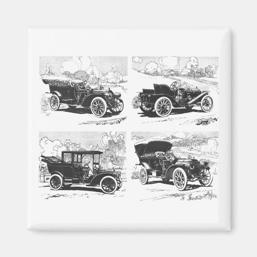 Vintage cars magnet (Voorkant)