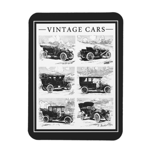 Vintage cars magnet magneet (Verticaal)