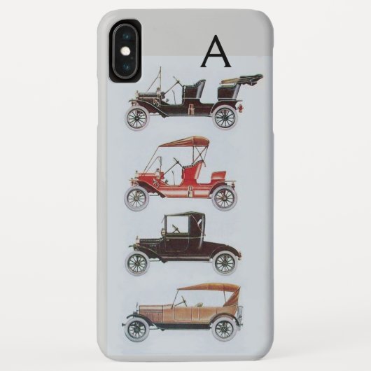 VINTAGE CARS MONOGRAM Case-Mate iPhone CASE (Achterkant)