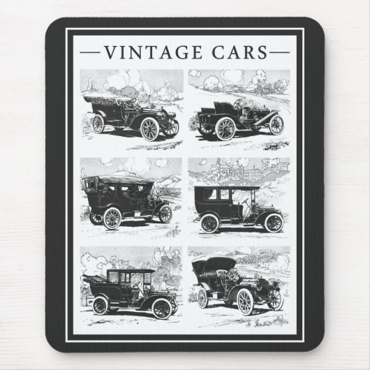 Vintage cars mousepad muismat (Voorkant)