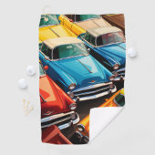 Vintage Cars Pattern Golfhanddoek (Insitu)