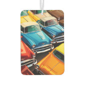 Vintage Cars Pattern Luchtverfrisser (Achterkant)