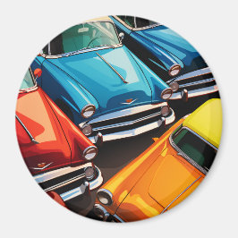 Vintage Cars Pattern Magneet