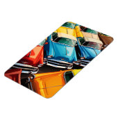 Vintage Cars Pattern Magneet (Linkerzijde)