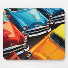 Vintage Cars Pattern Muismat