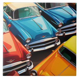 Vintage Cars Pattern Tegeltje