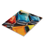 Vintage Cars Pattern Tegeltje (Zijkant)