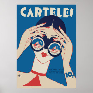 Vintage Carteles Vrouwen Zonnebril Poster – 1930s
