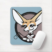 VINTAGE CARTOON FENNEC FOX MUISMAT KUILEN (Met muis)
