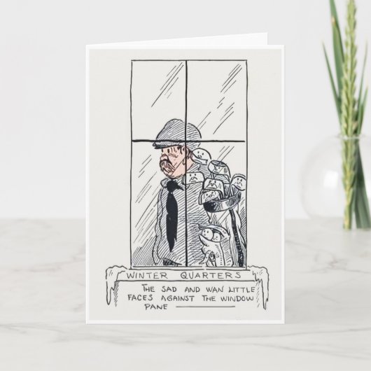 Vintage Cartoon Golf Kaart 1916 (Voorkant)