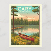 Vintage Cary North Carolina Briefkaart (Voorkant)