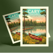 Vintage Cary North Carolina Briefkaart
