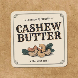 Vintage Cashew-Boter Label Sticker
