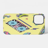 Vintage cassette, rollerschaatsen: retro iPhone hoesje (Achterkant horizontaal)