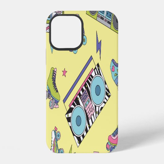 Vintage cassette, rollerschaatsen: retro iPhone hoesje (Achterkant)