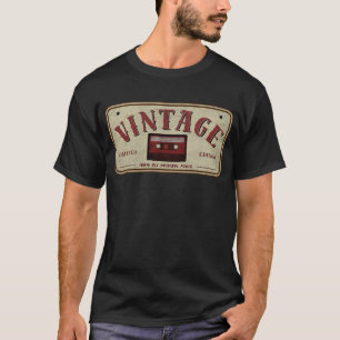 Vintage Cassetteband Beperkte Editie Muziek Liefhe T-shirt