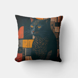 vintage cat 11 kussen