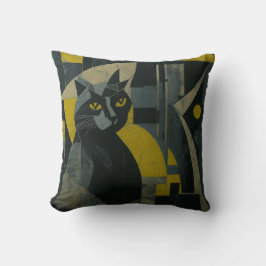 vintage cat 12 kussen