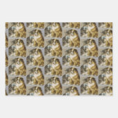 Vintage cat and dog intimate friendship inpakpapier vel (Voorkant 2)